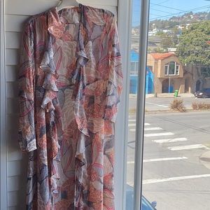 Shein long robe coverup with string